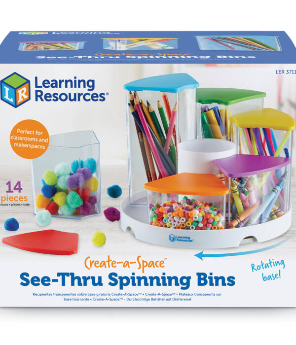 LR-CREATE-A-SPACE™ SEE-THRU SPINNING BINS