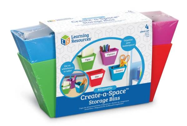 LR-Magnetic Create-a- Space™ Storage Bins (Set of 4)