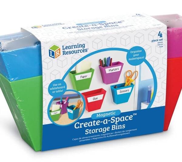 LR-Magnetic Create-a- Space™ Storage Bins (Set of 4)