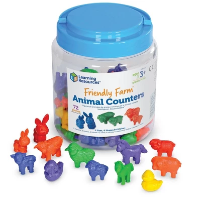 LR-Friendly Farm® Animal Counters (Set of 72)