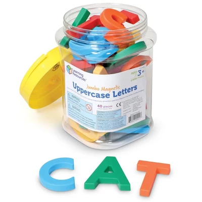 LR-Jumbo Uppercase Magnetic Letters, Set of 40