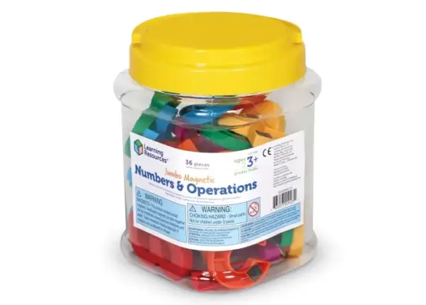 LR-* JUMBO MAGNETIC NUMBERS/OPERATIONS, SET OF 36