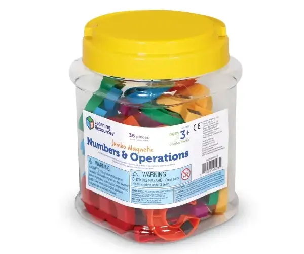 LR-* JUMBO MAGNETIC NUMBERS/OPERATIONS, SET OF 36